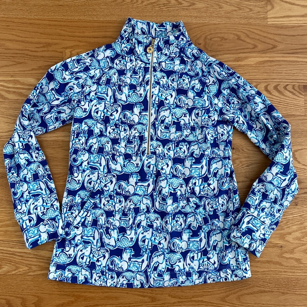 Lilly Pulitzer Get Trunky Elephant Skipper Popover (S)